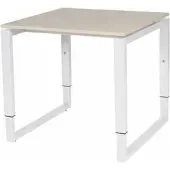 Schaffenburg Verstelbaar Bureau - Domino Plus 80x80 Eiken - wit frame