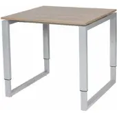 Schaffenburg Verstelbaar Bureau - Domino Plus 80x80 Havana Kersen - alu frame