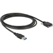 DeLOCK 83599 USB-kabel USB-A stekker, USB-micro-B stekker 3.00 m Zwart