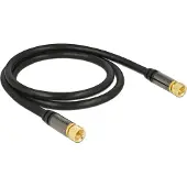 DeLOCK F-connector kabel Coax - Afscherming: Dubbelvoudig - verguld