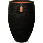 Capi Europe Capi vaas met ribbels H60 cm zwart