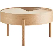 Woud Arc salontafel Ø66 cm Geolied eiken