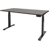 Schaffenburg Dextro Plus zit-sta bureau zwart onderstel logan eiken blad 180 x 80 cm