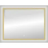 Best design Badkamerspiegel nancy isola led verlichting 100x80 cm mat goud