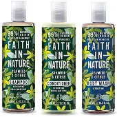 Faith In Nature seaweed en citrus shampoo, conditioner en bodywash