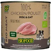 Biofood Organic Hond en Kat 100% Kip 200 gr