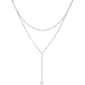 Elli - Elli Halsketting Dames Laag Y-keten balketting 925 Sterling Zilver Kettingen