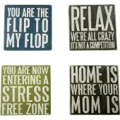COSY&TRENDY GLASONDERZETTER 10.8X10.8CM SET 4 ASS