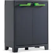 Keter Moby lage kast - 2 planken - 80x44x100 cm - Antraciet