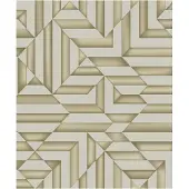 Dutch Wallcoverings Behang Galactik Ruit/Streep Beige/Goud L858-08