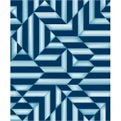 Dutch Wallcoverings Behang Galactik Ruit/Streep Blauw L858-01