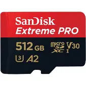 SanDisk Extreme Pro 512GB microSDXC, UHS-I, U3, A2, V30