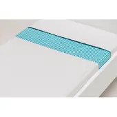 Briljant Wieglaken Briljant Jenny Streep Aqua (Katoen)-100 x 150 cm (Ledikantlaken)