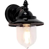 QAZQA Klassieke buiten wandlamp zwart IP44 - Oxford