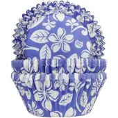 House of Marie Cupcakevormpjes Aloha Bloem Blauw pk/50