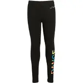 Papillon sportlegging zwart/multi Sportbroek Meisjes Katoen Tekst - maat 104