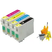 Inktmedia Geschikt Epson 18 18XL T1806 T1816 serie Reinigings inktcartridges van
