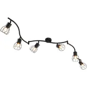 QAZQA Moderne plafondspot zwart 145 cm 6-lichts - Botu