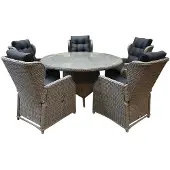 AVH-Collectie Riccione dining tuintafel 150 cm rond grijs