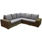 AVH-Collectie Otava hoek loungeset 3-delig naturel rotan