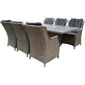 AVH-Collectie Menorca Darwin dining tuinset 7-delig kobo grijs