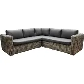 AVH-Collectie Cervo hoek loungeset 3-delig grijs wicker