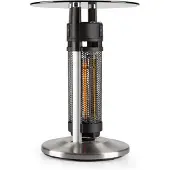 Blumfeldt Primal Heat 65 bijzettafel koolstof IR verwarmingselement 1200W LED 65cm glas
