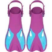 Atlantis Dolphin - Flippers - Zwemvliezen - Verstelbare Hielstrap - Voor Zwemmen & Snorkelen - Kinderen - Paars/Blauw - 30-36