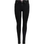 ONLY Onlpower Mid Waist Skinny Fit Jeans Dames Zwart Xxl/30