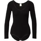 Magic bodyfashion Longsleeve Bodysuit Bamboo Bamboo Black Dames - Maat S