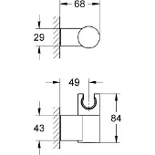 GROHE Rainshower - Wanddouchehouder, chroom 27055000