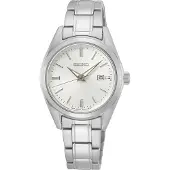 Seiko quartz zilver dames horloge met zilverkleurige & roestvrij stalen band