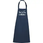 Kariban mijncadeautje - luxe keukenschort - The Grillfather - navy / blauw