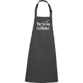 Kariban mijncadeautje - luxe keukenschort - The Grillfather - chique grijs