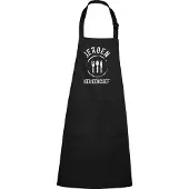 Kariban mijncadeautje - luxe keukenschort - Keukenchef BBQ - met naam - zwart
