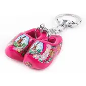 Matix - Sleutelhanger met paar roze klompjes - per 6 stuks