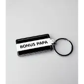 Paper Dreams Sleutelhanger Bonus Papa 13,5 X 4,5 Cm Zwart/wit