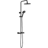 Saqu Eurotrend 225 regendoucheset met 4 straalsoorten Ø23cm mat zwart