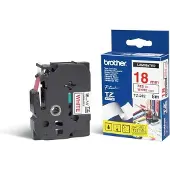 Brother TX-242 tape rood op wit 18mm x 15m (origineel)