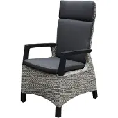 AVH-Collectie Tunis dining tuinstoel verstelbaar grijs wicker
