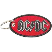 Rock Off AC/DC - Oval Logo Sleutelhanger - Rood