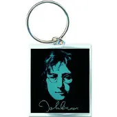 Rock Off John Lennon - Photo Sleutelhanger - Zwart/Blauw