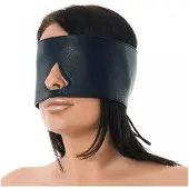 Rimba - Leren Blinddoek Met Uitsparing Voor Neus - Zwart