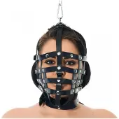 Rimba - Riemen masker met ophangring aan bovenzijde