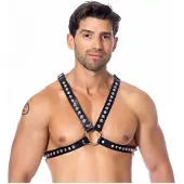 Rimba - Chest harnas versierd met studs leer
