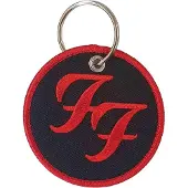 Rock Off Foo Fighters - Circle Logo Sleutelhanger - Zwart/Rood