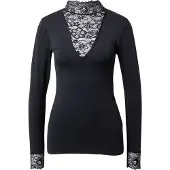 Minus Dames Tops & T-shirts Vanessa V-cut Blouse - Zwart - Maat XS