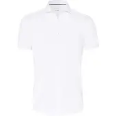 Pure Functional Slim Fit Jersey overhemd wit, Effen