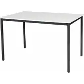 Schaffenburg Bureautafel - Domino Basic 120x80 grijs - zwart frame