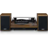 Lenco LS-100WD - Platenspeler met 2 externe speakers - Hout